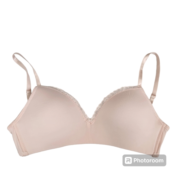 Laura Ashley Powder Pink Lightly Padded Wireless Comfy Bra 36C Style #8379-28 - Picture 5 of 12